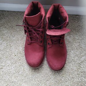 Burgundy Timberland Boots